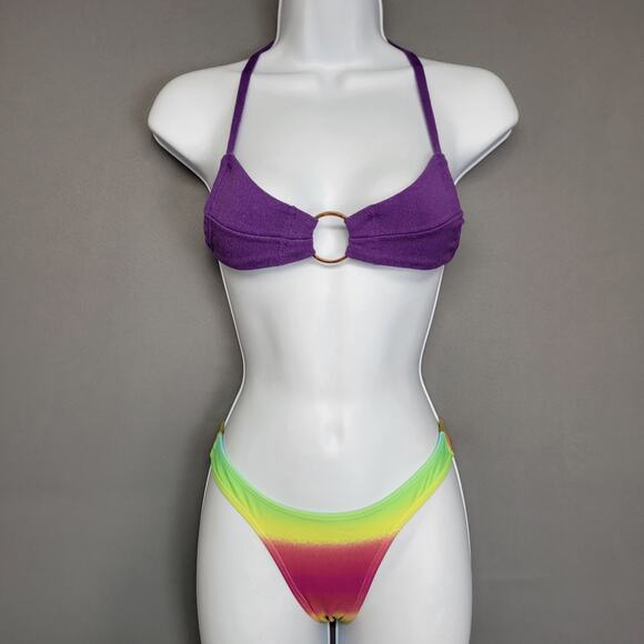 Cia Maritima Bikini Swimsuit Womens Small 38 Top Bottom Brazilian Beach Swimwear - Picture 12 of 16